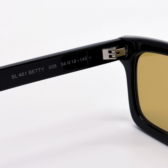 NEW SAINT LAURENT SSL 461 BETTY 008 BLACK YELLOW UNISEX SUNGLASSES SL461 008 - Picture 8 of 10